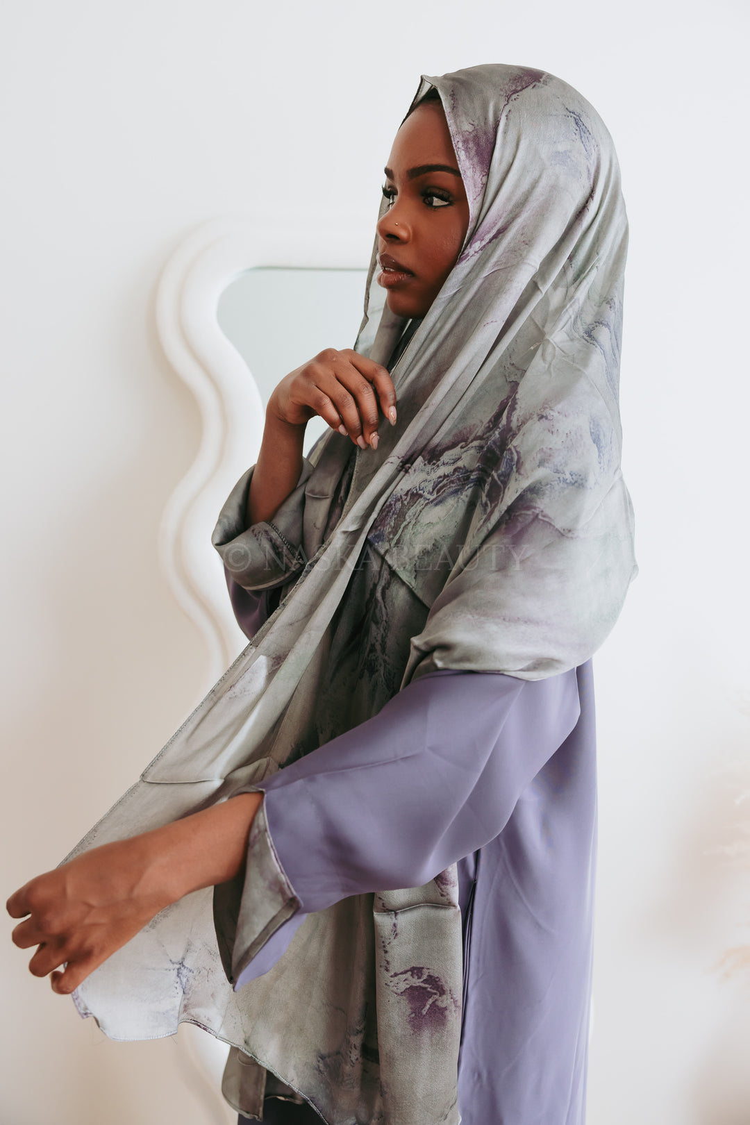 Printed Sleeve Closed Abaya