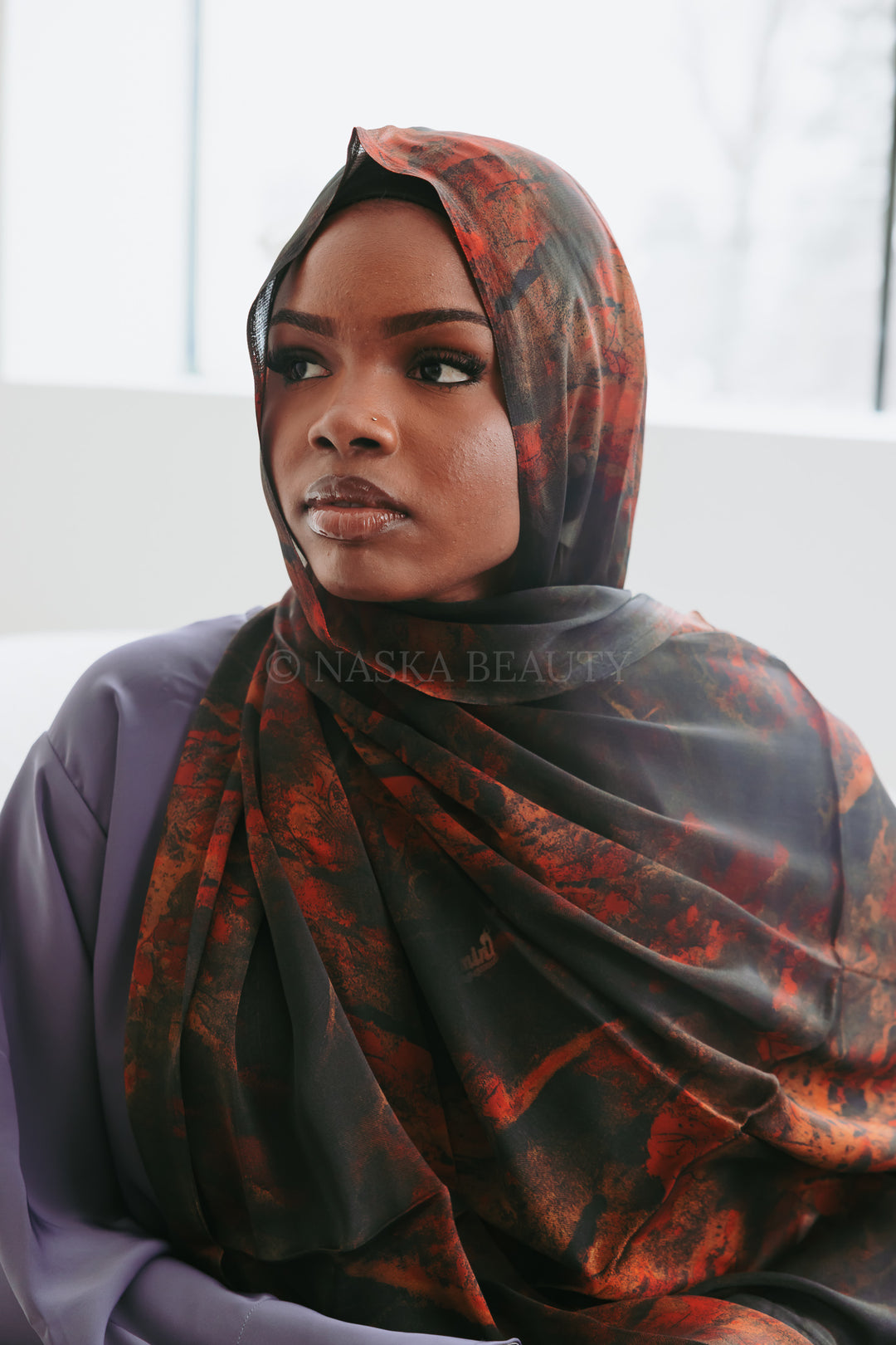Maxi printed hijab