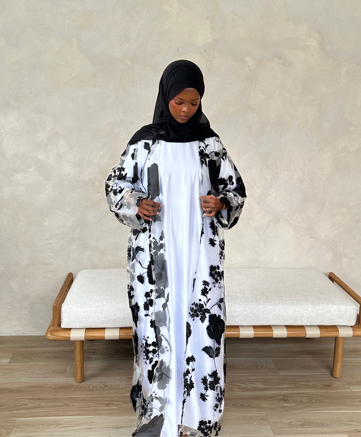 Floral Silk Organza Abaya 2.0