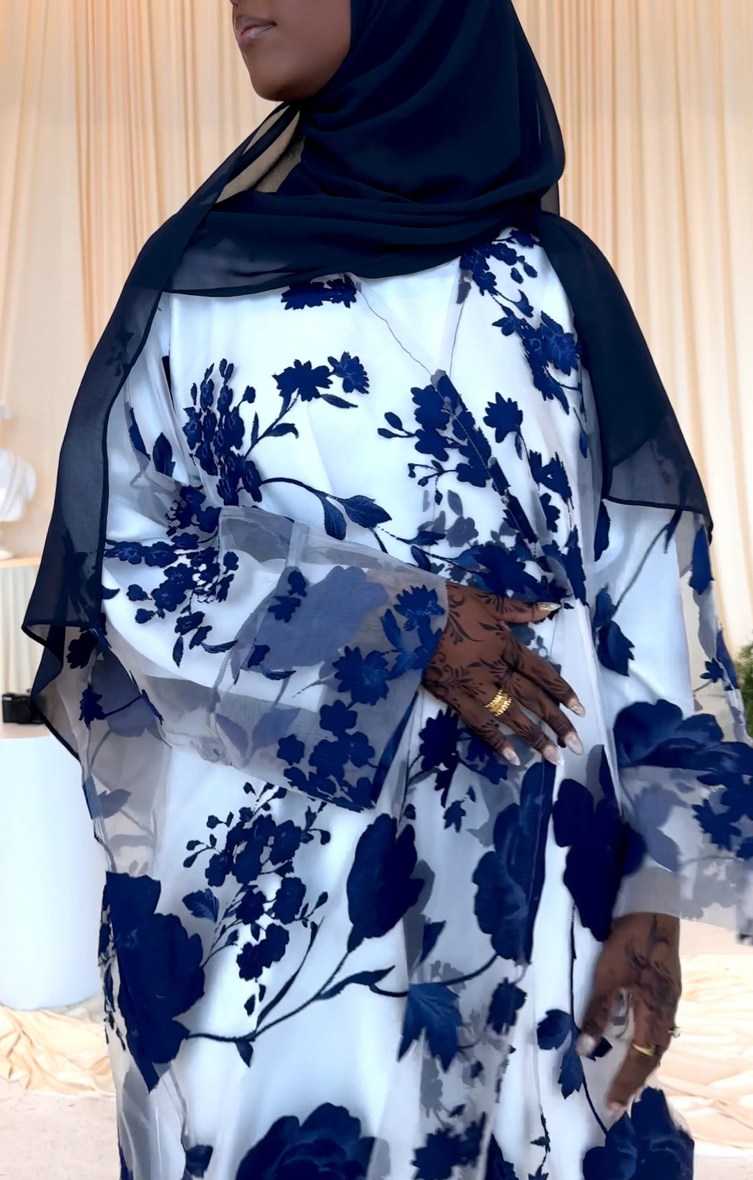 Floral Silk Organza Abaya 2.0
