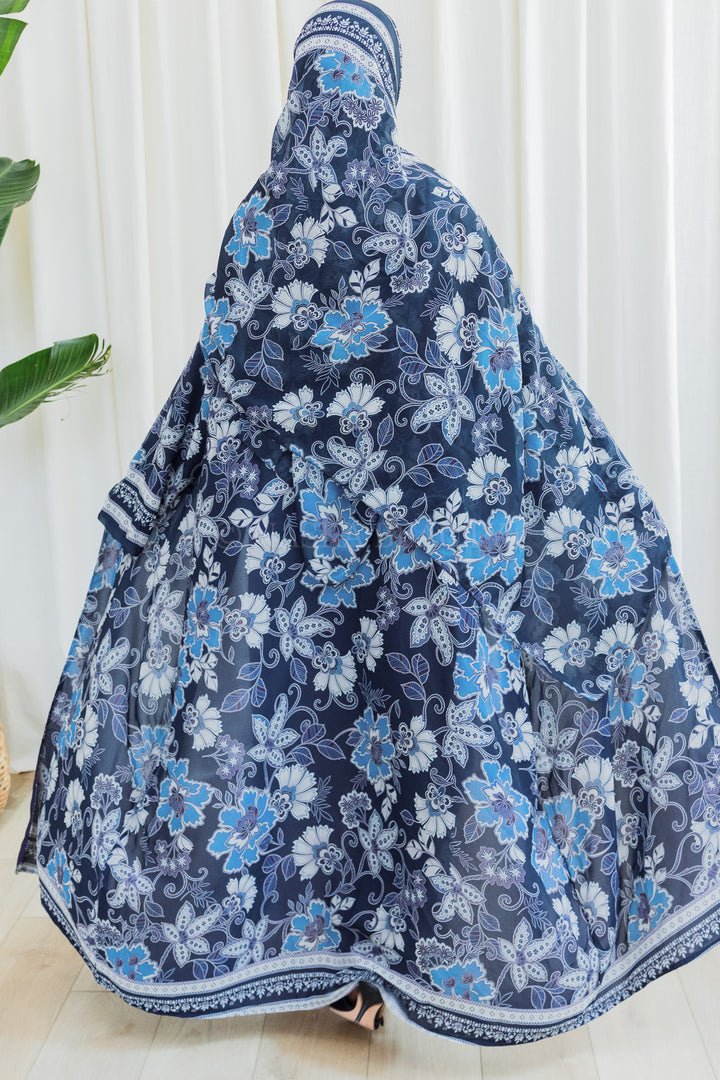 Silk Chiffon Floral Printed Abaya