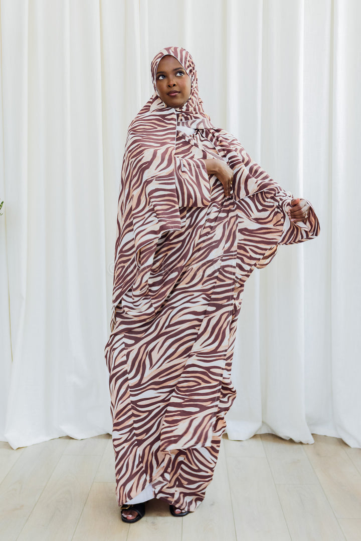 Batwing Printed Abaya
