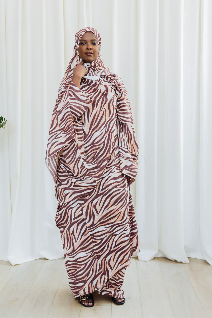 Batwing Printed Abaya