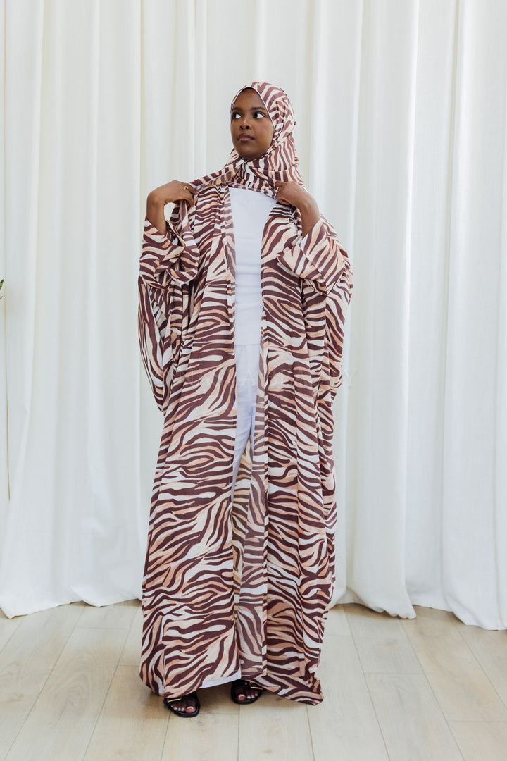 Batwing Printed Abaya