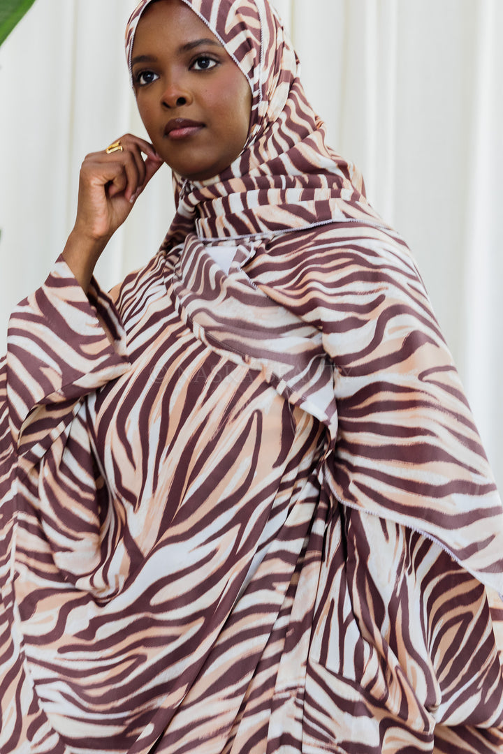 Batwing Printed Abaya