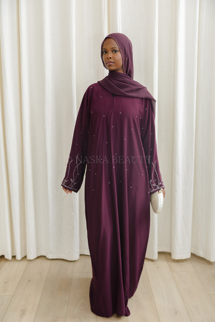 Floral Detail Closed Abaya