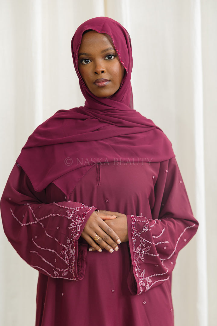 Floral Detail Closed Abaya