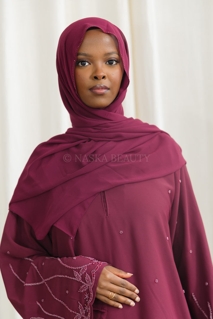 Floral Detail Closed Abaya