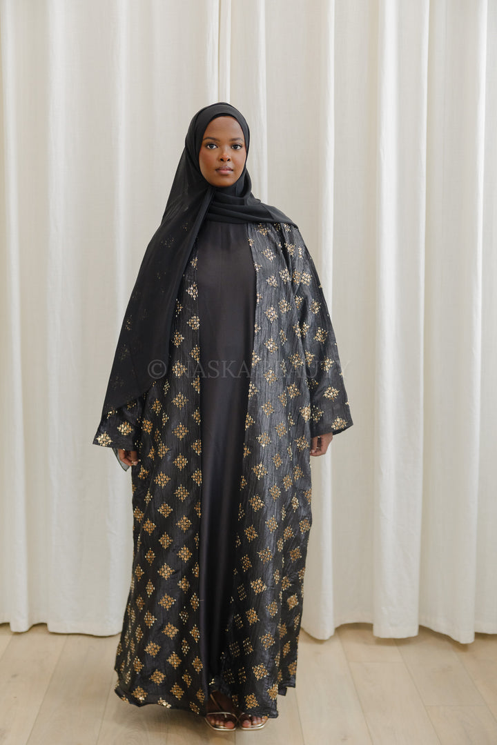 Black Embellished Abaya Set