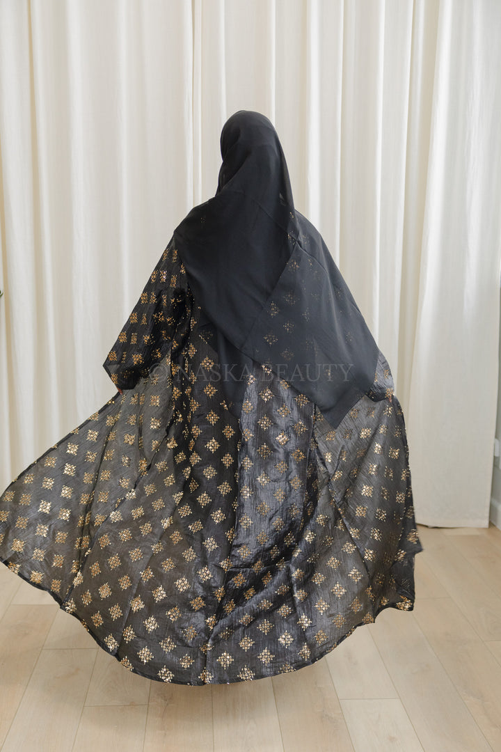 Black Embellished Abaya Set