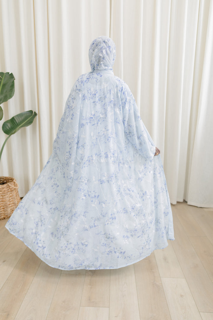 Blue embroidery Abaya .2