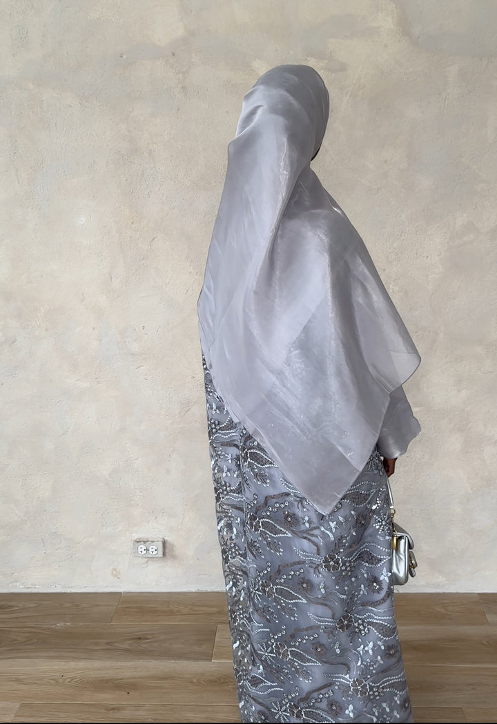 Selene silk organza Abaya Set