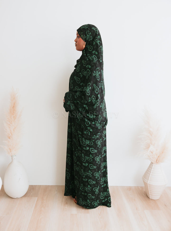 Sabrin Open floral Abaya