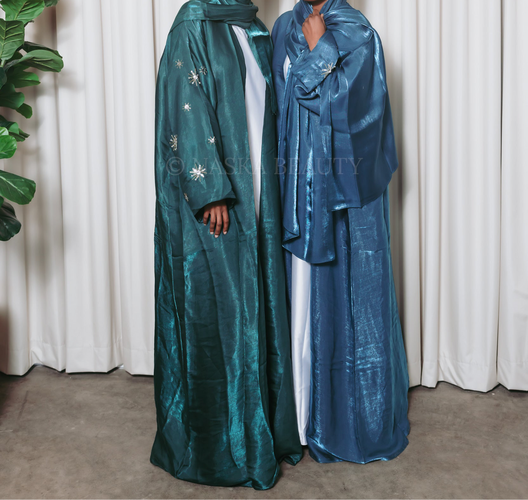 Starlight Handwork Organza Abaya Set