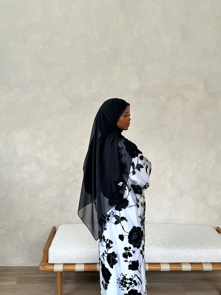 Floral Silk Organza Abaya 2.0