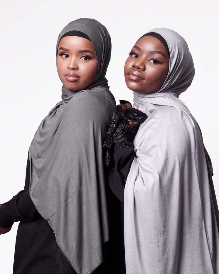 Essential Jersey Hijab - Space Grey